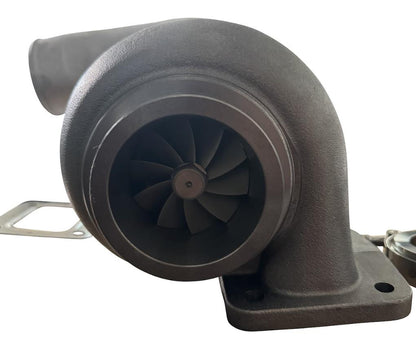 JackSpania Racing 6766 Journal Bearing Billet Wheel Turbo with T3/T4 0.81 A/R turbine housing and V-band clamp for engine performance