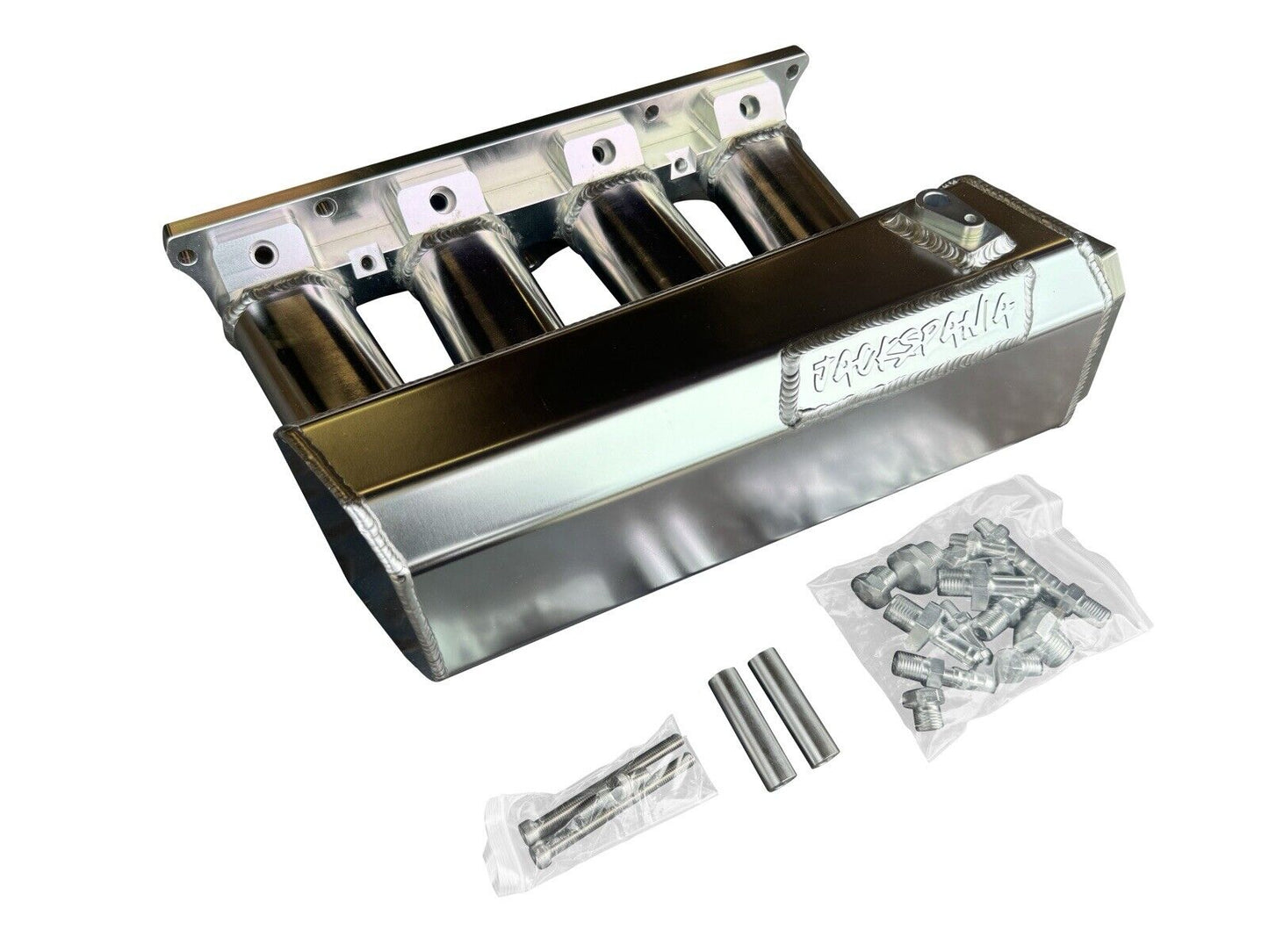 JackSpania Racing K Series sheet metal intake manifold for K20, K24, and K Swap engines on Honda Civic EG, EK, and DC2 models.