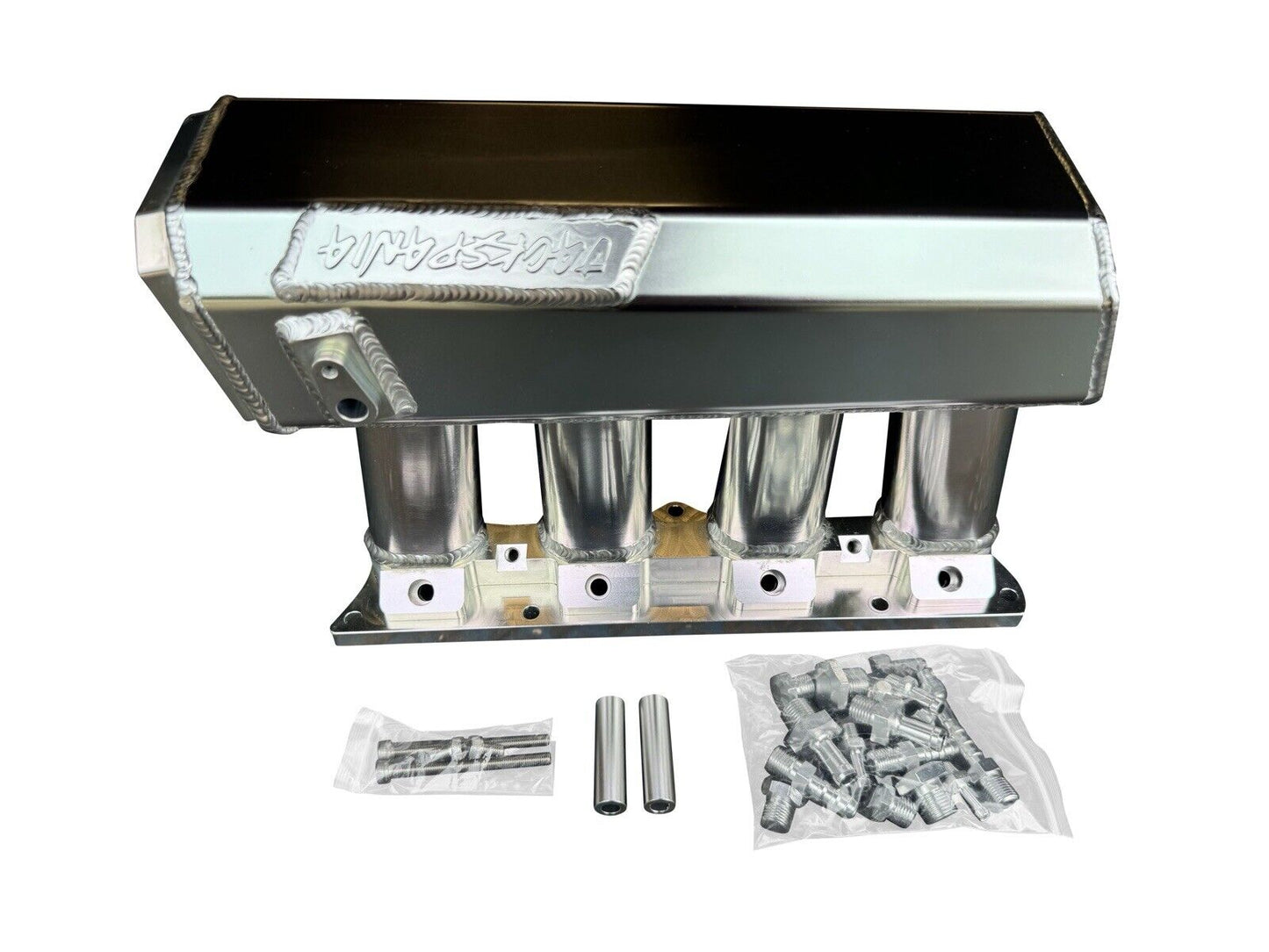 JackSpania Racing K Series sheet metal intake manifold for K20, K24, K swap engines on Honda Civic EG EK DC2 CRX hatchback.