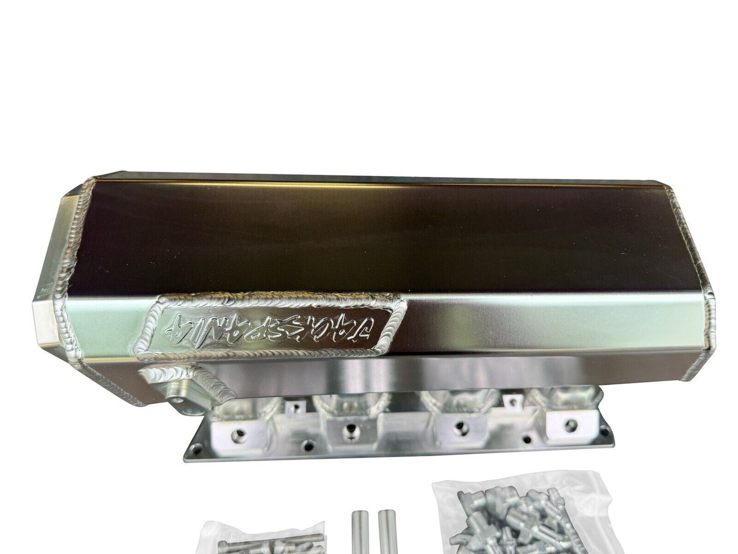JackSpania Racing K Series sheet metal intake manifold for K20, K24, and K swap engines in Honda Civic EG, EK, DC, and CRX models.