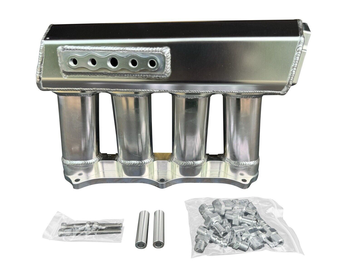JackSpania Racing K Series sheet metal intake manifold for K20, K24, K swap engines on Honda Civic EG EK DC CRX hatchback.