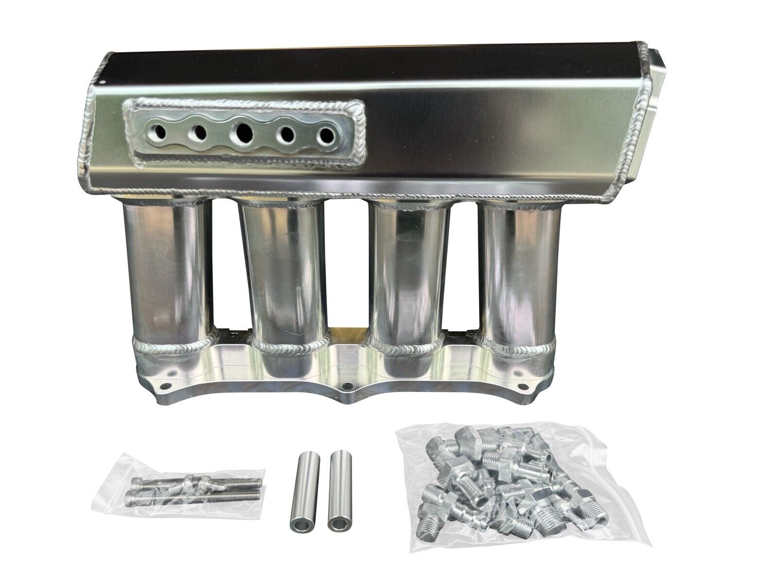 JackSpania Racing K Series sheet metal intake manifold for K20, K24, K swap engines on Honda Civic EG EK DC CRX hatchback.