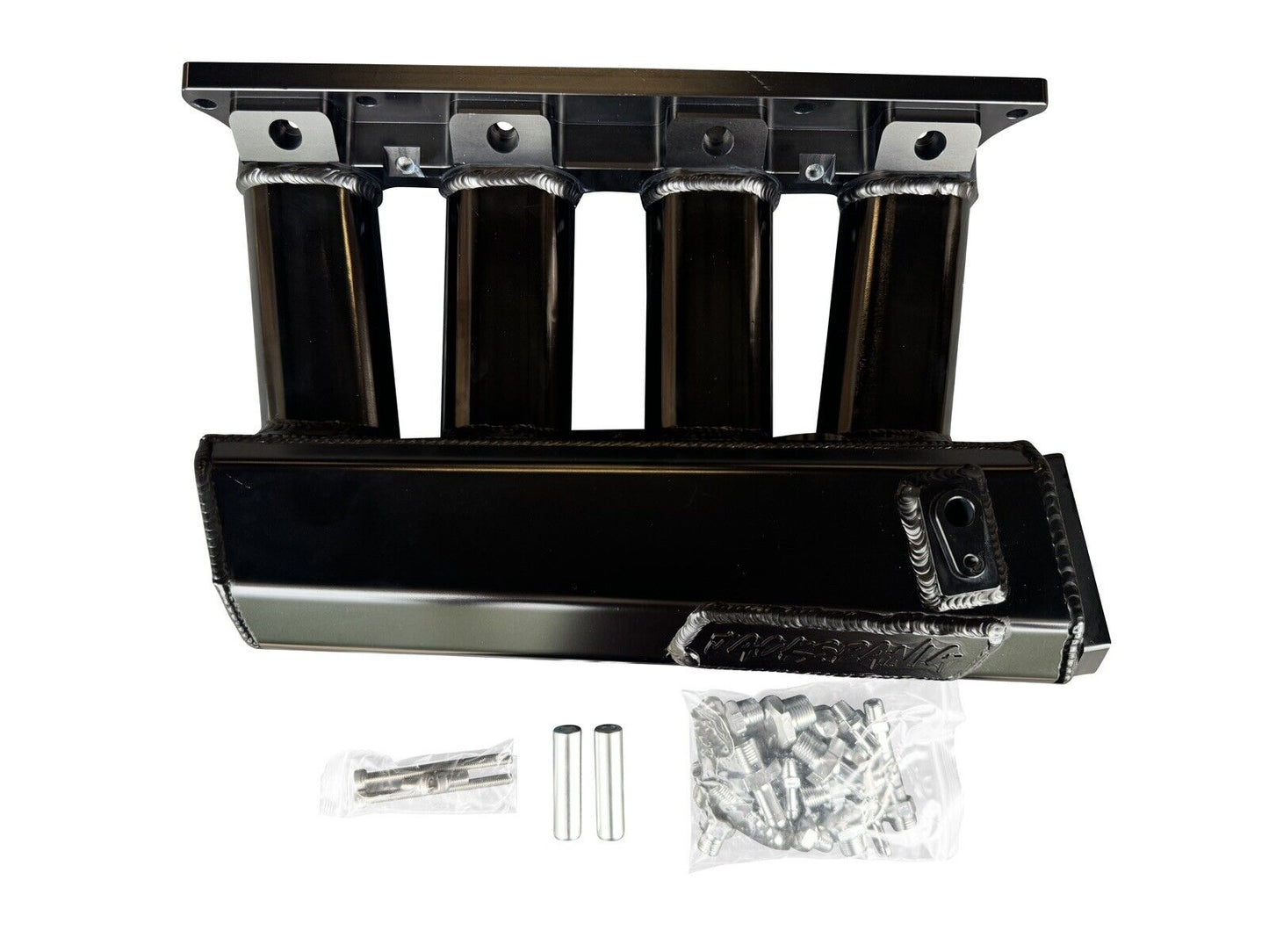 JackSpania Racing K Series sheet metal intake manifold for K20, K24, and K swap engines on Honda Civic EG EK DC2 CRX hatchback.