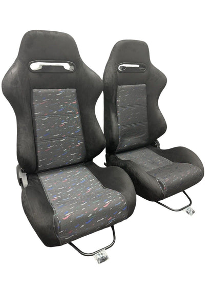 Reclinable slider seats for Recaro SR3 style Civic Integra DC2 EK9 EK EG ITR CTR by JackSpania Racing, showing adjustable seat features.