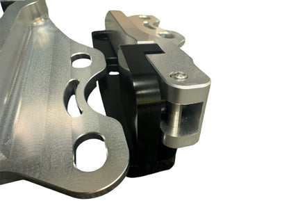 JackSpania Racing billet quick hood hinge release latch bracket for Nissan 240SX S13 engine hood.