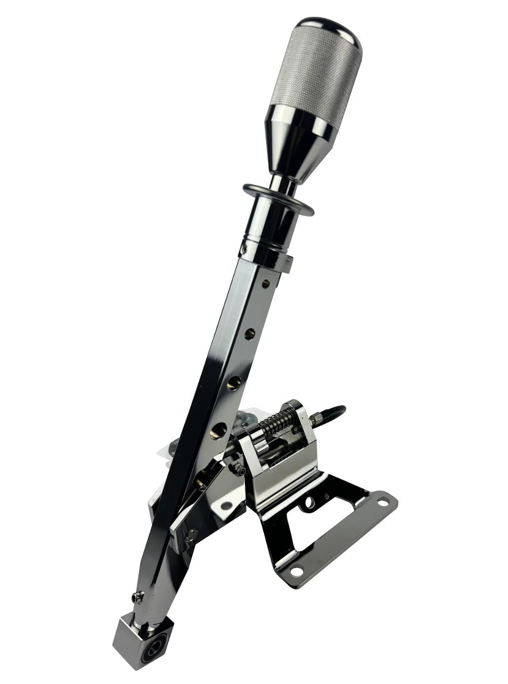 Polished billet race spec B series D series shifter box lockout for Integra and BMW transmission parts by JackSpania Racing.