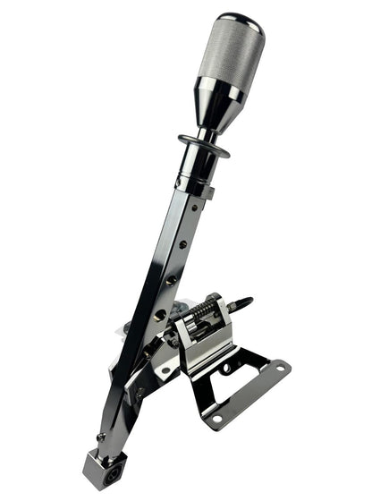 Polished billet race spec B series D series shifter box lockout for Integra and BMW transmission parts by JackSpania Racing.