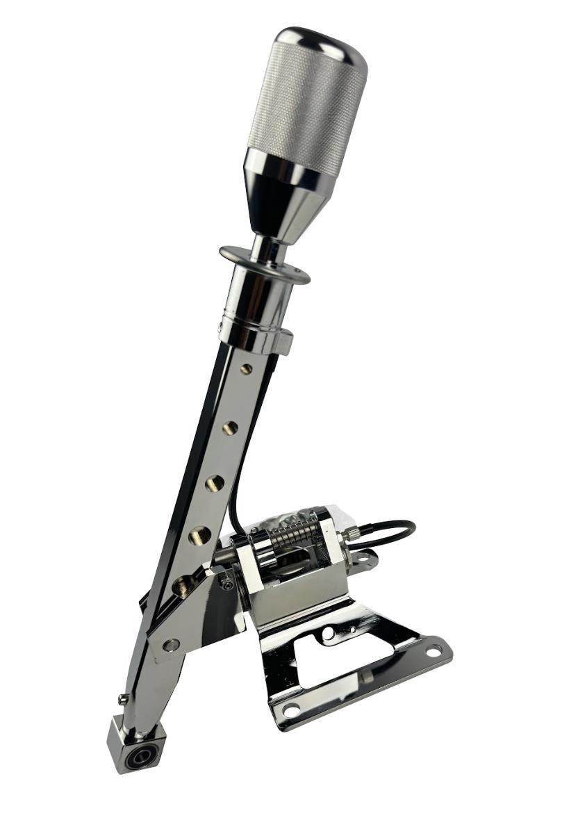 Polished billet race spec B Series D Series shifter box lockout for Integra and BMW transmission parts by JackSpania Racing.