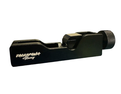 JackSpania Racing universal engine spark plug gap tool with adjustable sizes for 10mm, 12mm, 14mm, and 16mm spark plugs.