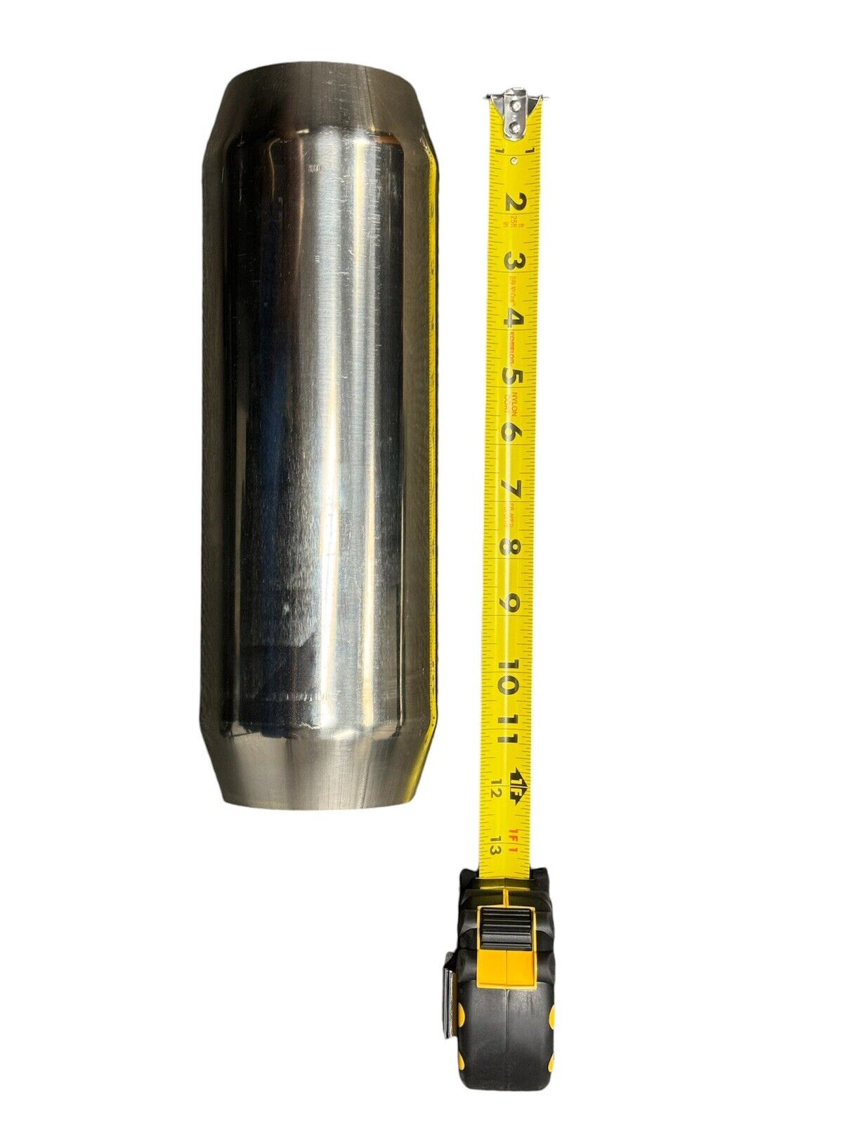 JackSpania Racing stainless steel universal exhaust muffler with 2.5" inlet and 3" outlet, performance sound and durable construction