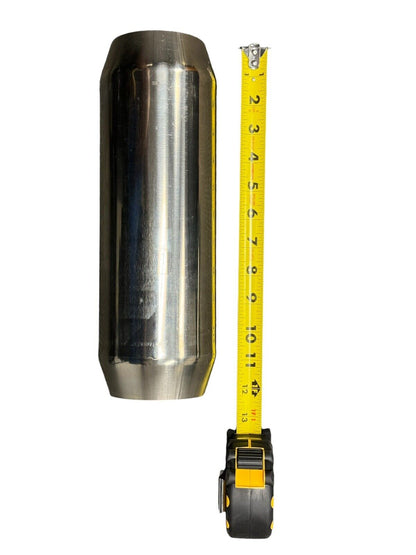 JackSpania Racing stainless steel universal exhaust muffler with 2.5" inlet and 3" outlet, performance sound and durable construction