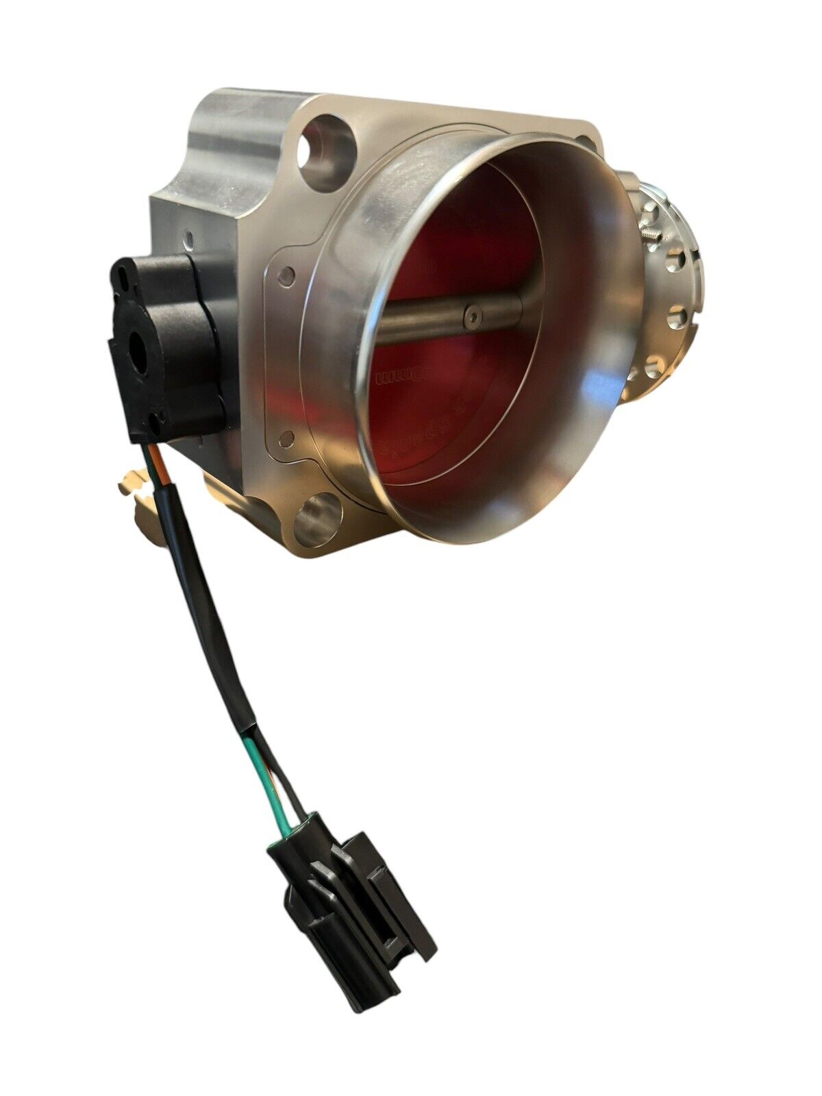 JackSpania Racing throttle position sensor for Ford Mustang 5.0L, F-150 Lightning 5.8L, and Honda vehicles, showing the sensor component.