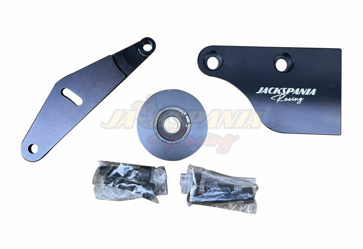 JackSpania Racing billet H22 timing belt tensioner with walk blocker for H series Prelude H2B H swap engine parts.