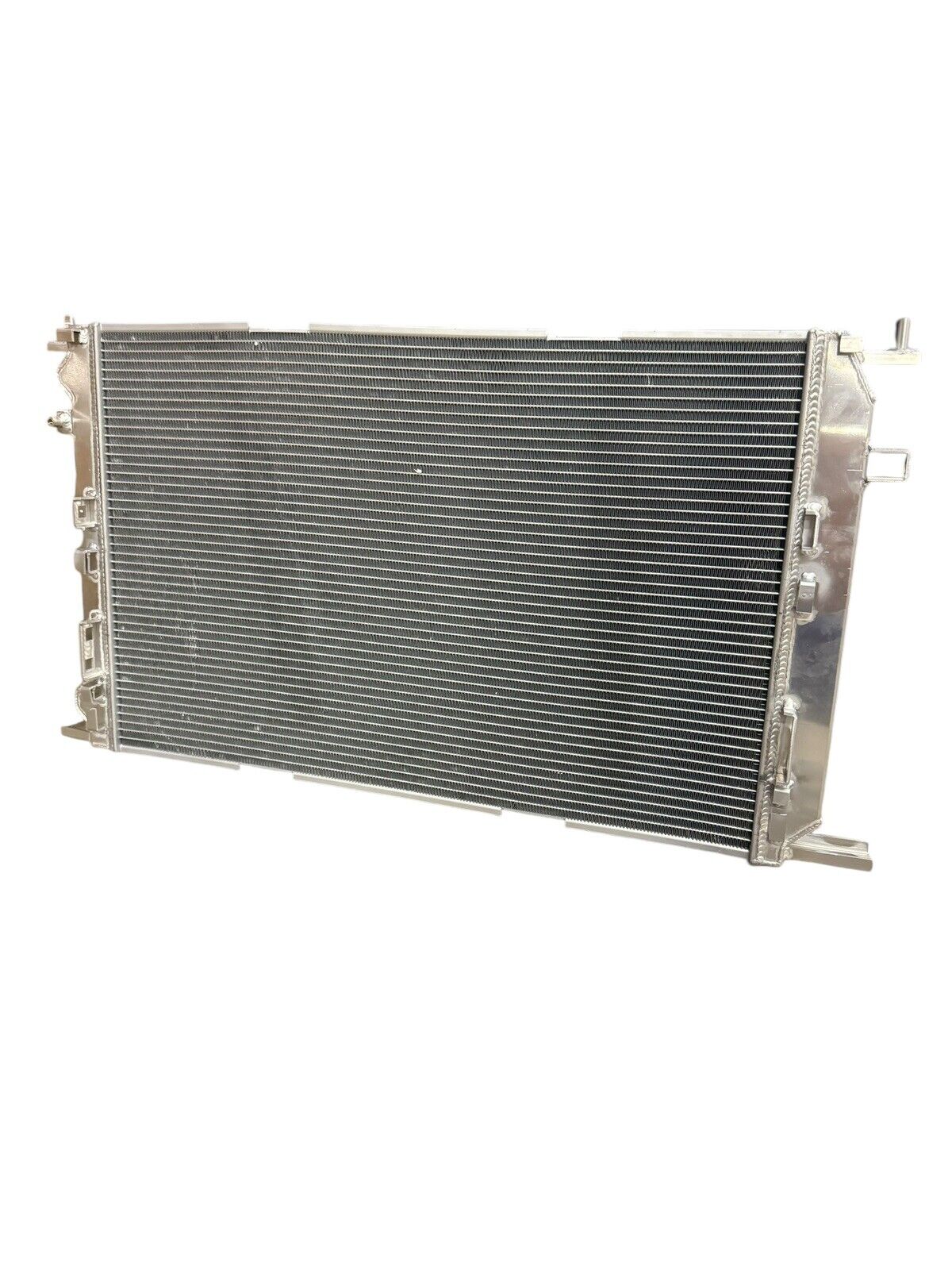 JackSpania Racing aluminum heat exchanger radiator for Audi A4, A5, A6, Q5 B8, S4, and S5 engine cooling system.