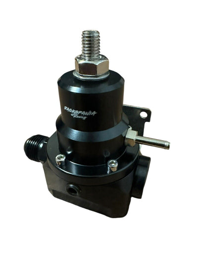 JackSpania Racing adjustable fuel pressure regulator gauge with EFI bypass, AN10 fitting for E85 fuel systems, 60-80 PSI.