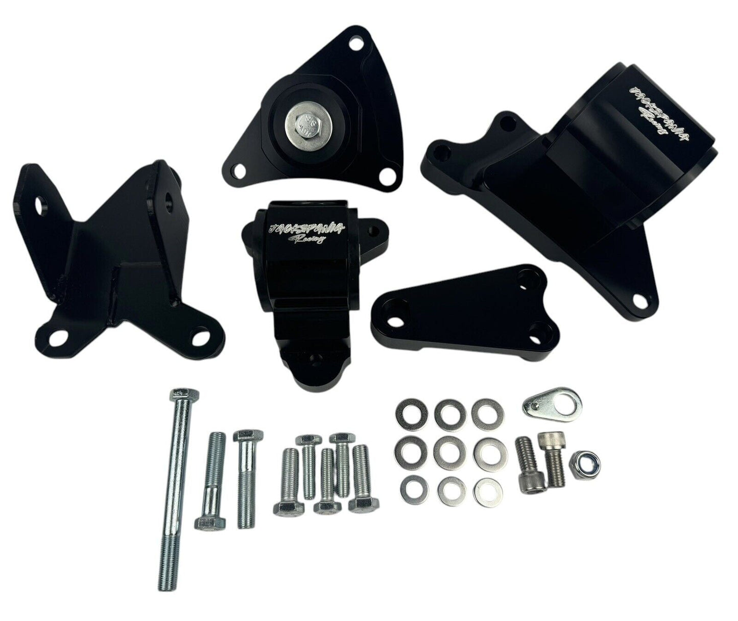 Billet K20 K Series engine swap motor mount kit from Jack Spania Racing for Acura RSX DC5 Type S 2002-2006.