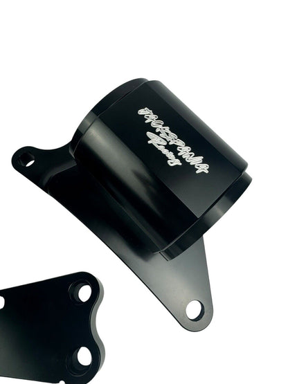 Jack Spania Racing billet K20 K series engine swap motor mount kit for Acura RSX DC5 Type S, showing metal engine mounts and hardware.