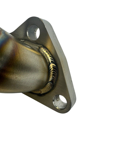 316SS tubular turbo manifold for Evo 7-9 with 44mm wastegate, V-band Garrett G25 G30, by JackSpania Racing exhaust parts