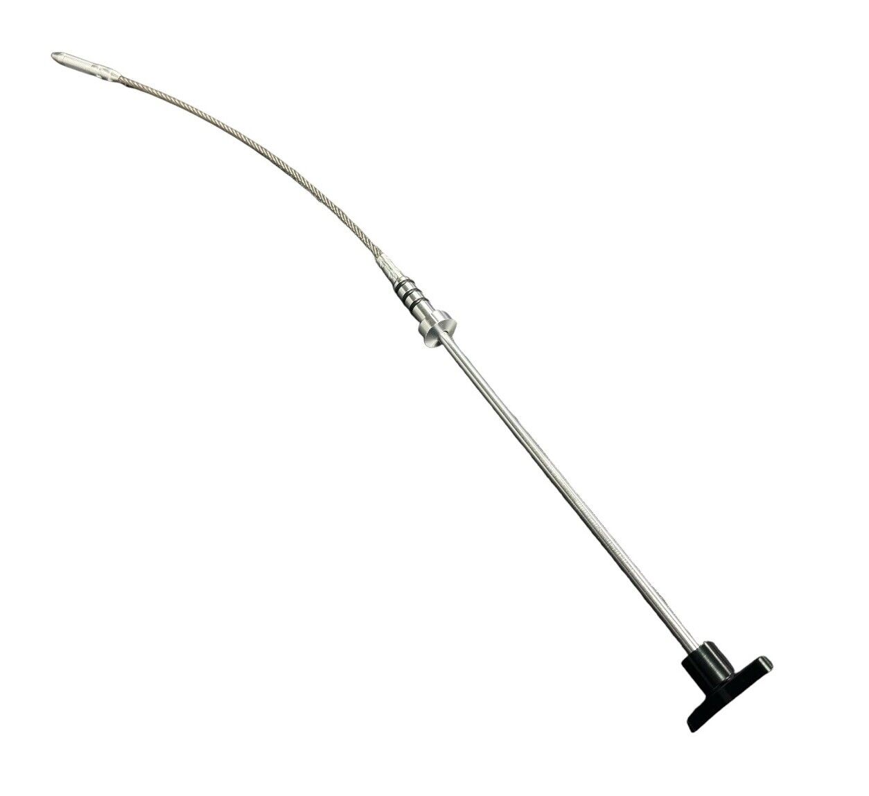 JackSpania Racing billet B Series oil dipstick for Honda Acura B16 B18 VTEC engine parts, showing the metal dipstick and engraved markings.