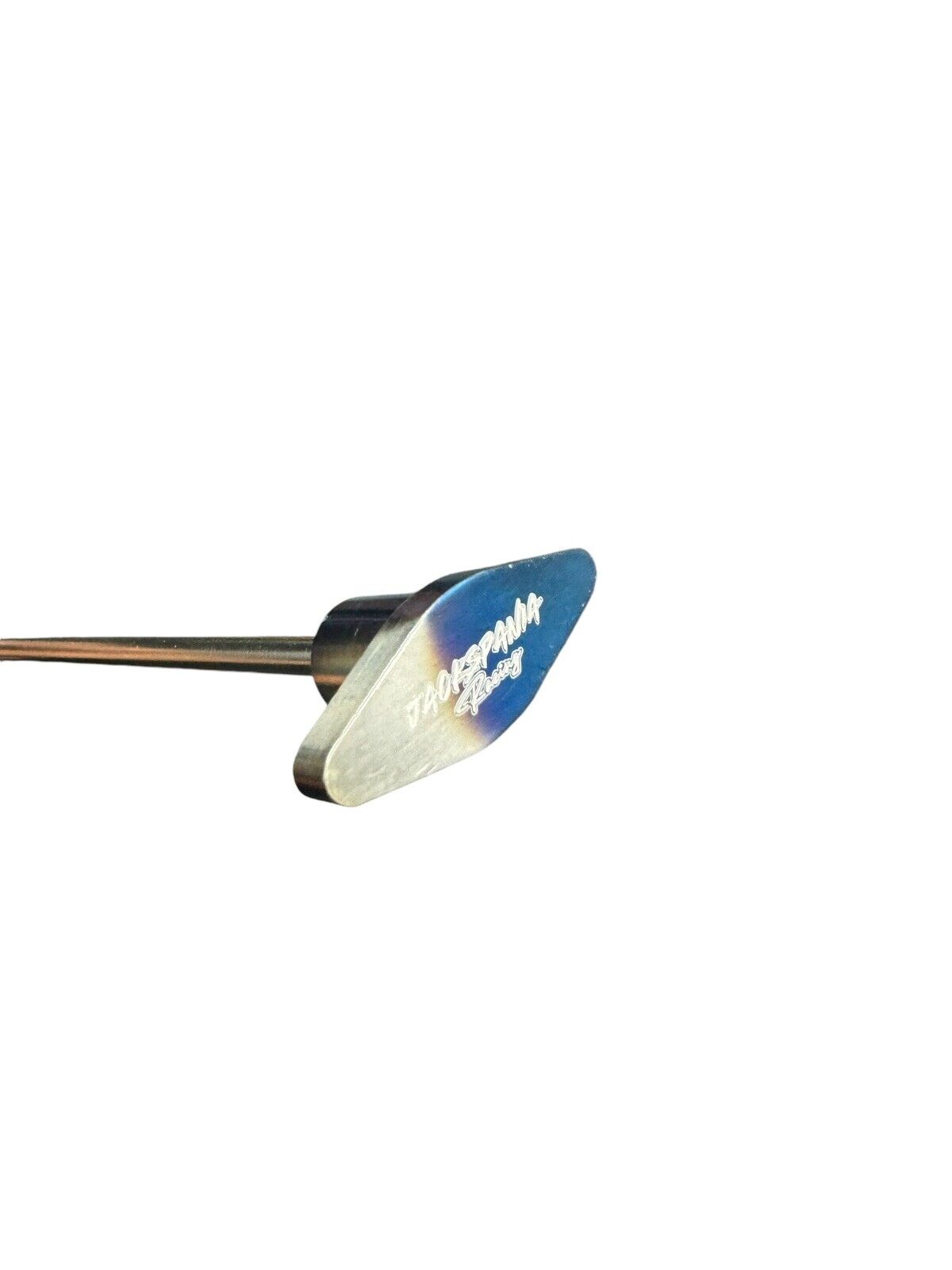 JackSpania Racing billet B Series oil dipstick for Honda and Acura B16 B18 VTEC engine parts, with a metal finish and precise markings.