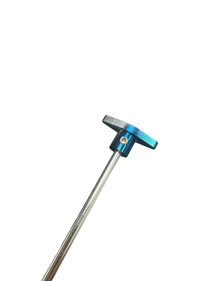 Billet B Series oil dipstick for Honda Acura B16 B18 VTEC engines, from JackSpania Racing, showing the durable metal construction.