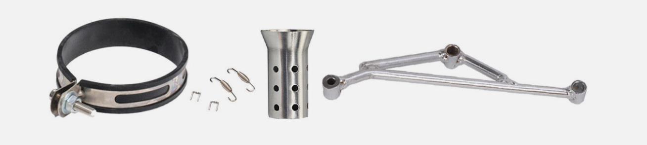 Full Exhaust Muffler Pipe For Honda Ruckus Zoomer GY6 125cc 150cc Stainless 51mm