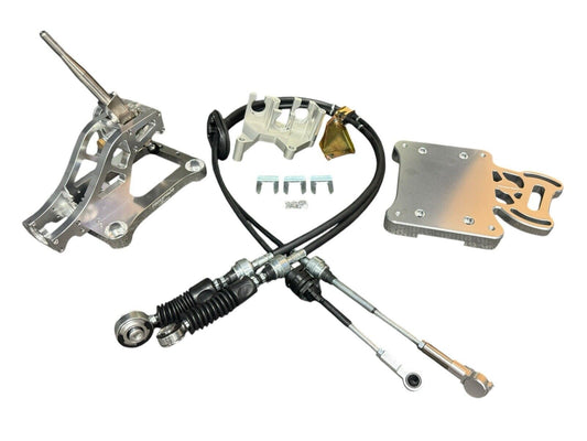 JackSpania Racing shifter shift box cables and trans staging plate for J Series J32 J35 J swap Honda Civic and Integra Si.