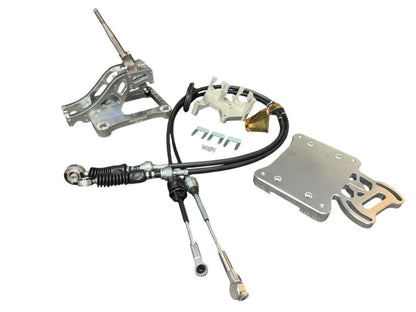 JackSpania Racing shifter shift box cables and trans staging plate for J Series J32 J35 J swap Honda Civic and Integra Si transmission parts