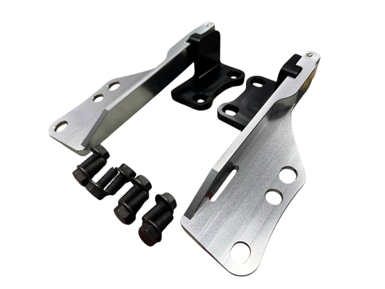 JackSpania Racing billet quick hood hinge release latch bracket for Nissan 240SX S14 engine hood, durable metal construction.