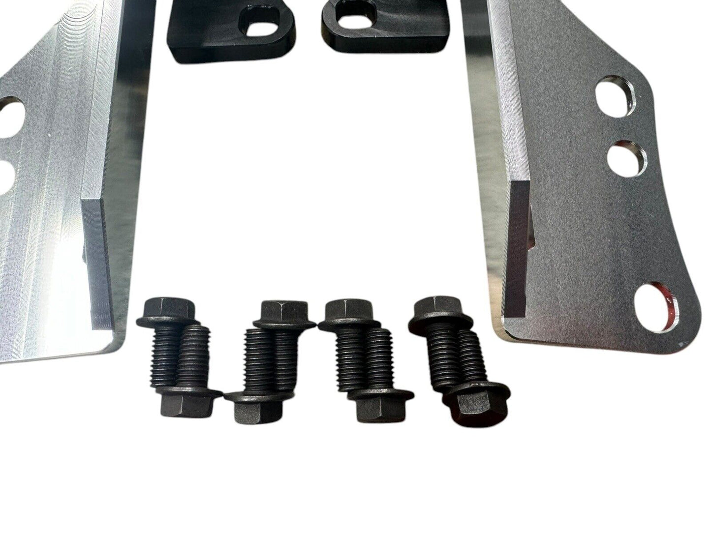 JackSpania Racing billet quick hood hinge release latch bracket for Nissan 240SX S14 engine hood, durable metal construction.