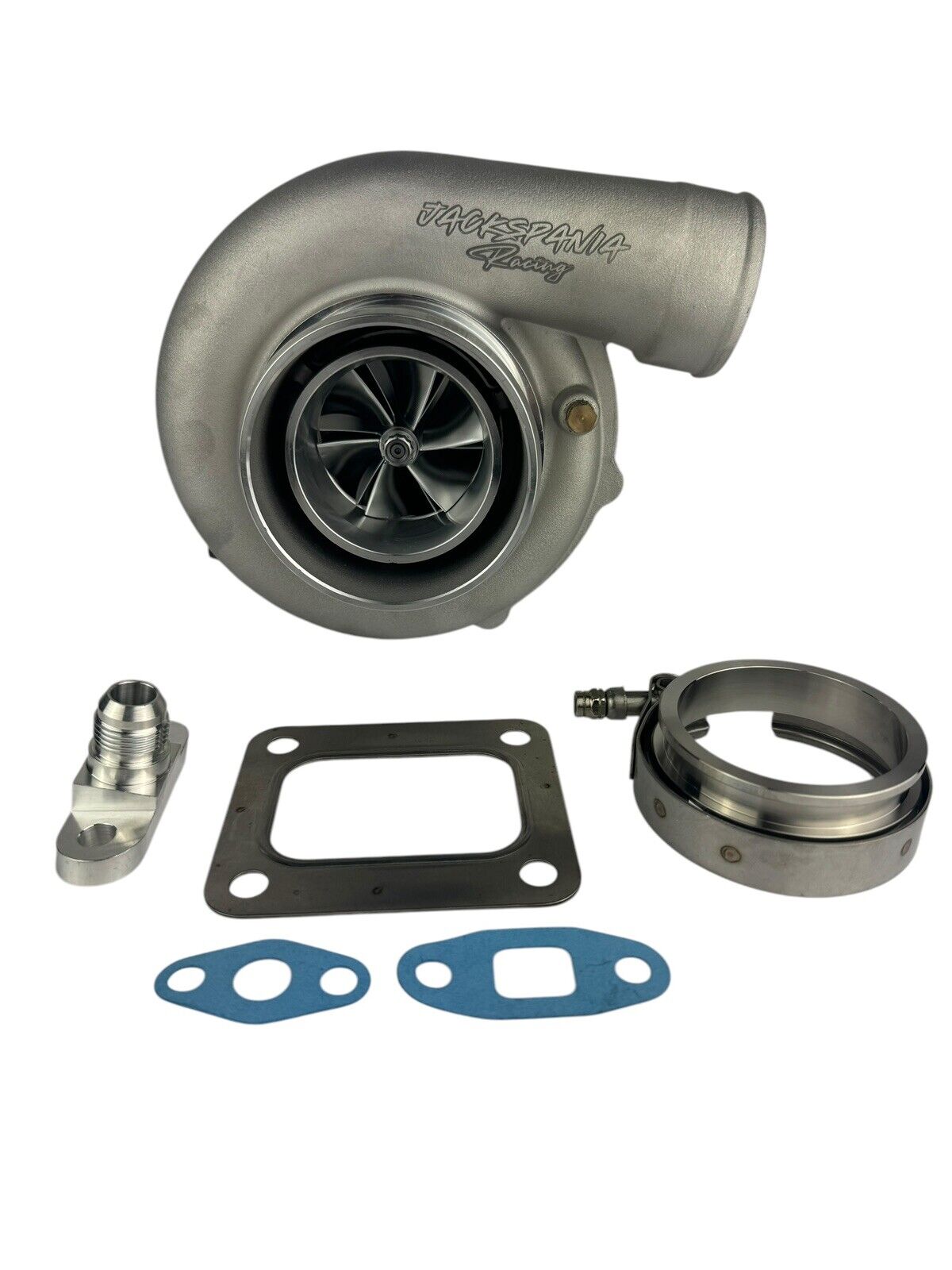 JackSpania Racing billet wheel turbo turbine housing T3/.82 T4/.81 for engine, V-band, 64/66mm, Gen 2, high-performance upgrade