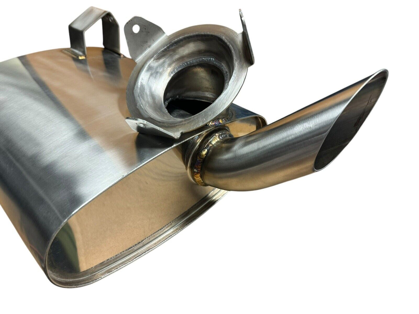 JackSpania Racing high flow street sport race exhaust muffler system for Polaris Slingshot 2020+ installed on vehicle.