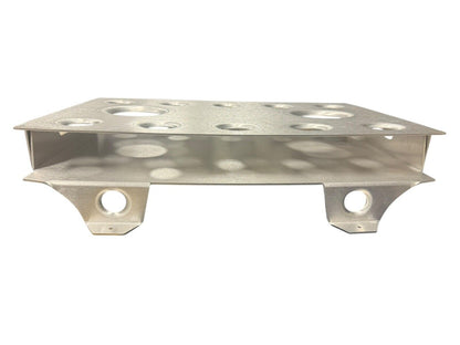 JackSpania Racing ECU PDM accessory mount tray with shock absorbers for Honda engine parts, universal fit, durable construction.