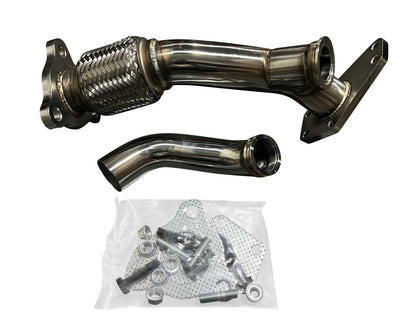 JackSpania Racing EWG external wastegate up pipe dump tube for Subaru Legacy and Outback, 3-bolt exhaust parts.