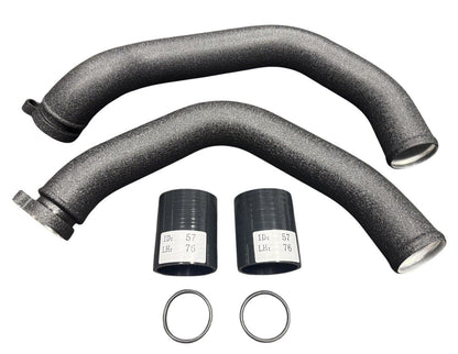 JackSpania Racing charge pipe upgrade kit for BMW M3, M4, M2 Competition F80 F82 F87 S55 engine parts, black metal with silicone connectors