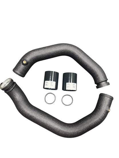 JackSpania Racing charge pipe upgrade kit for BMW M3, M4, M2 Competition F80 F82 F87 S55 engine parts, black silicone with clamps
