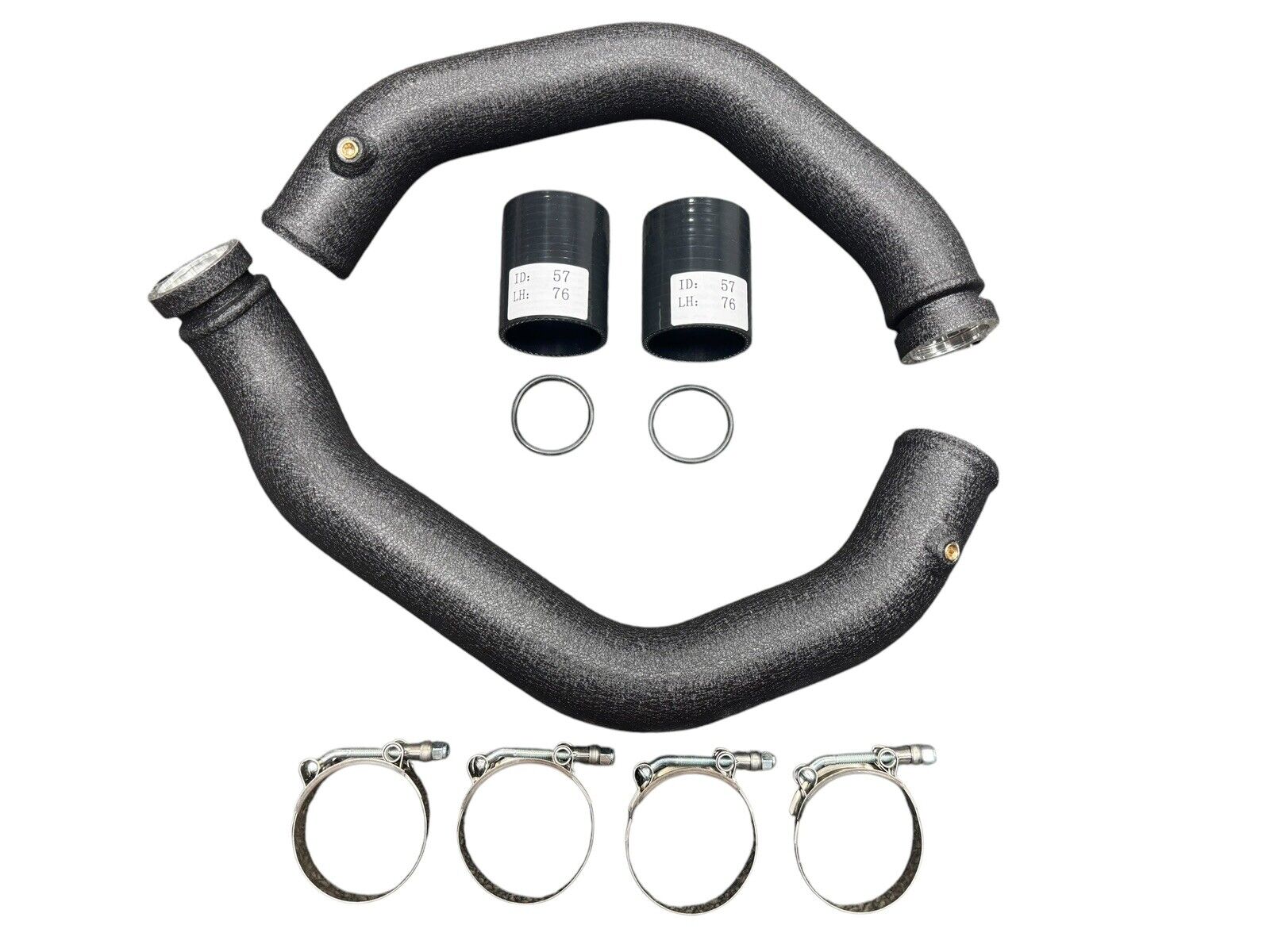 JackSpania Racing charge pipe upgrade kit for BMW M3, M4, M2 Competition F80, F82, F87 S55 engine parts, metal and silicone components
