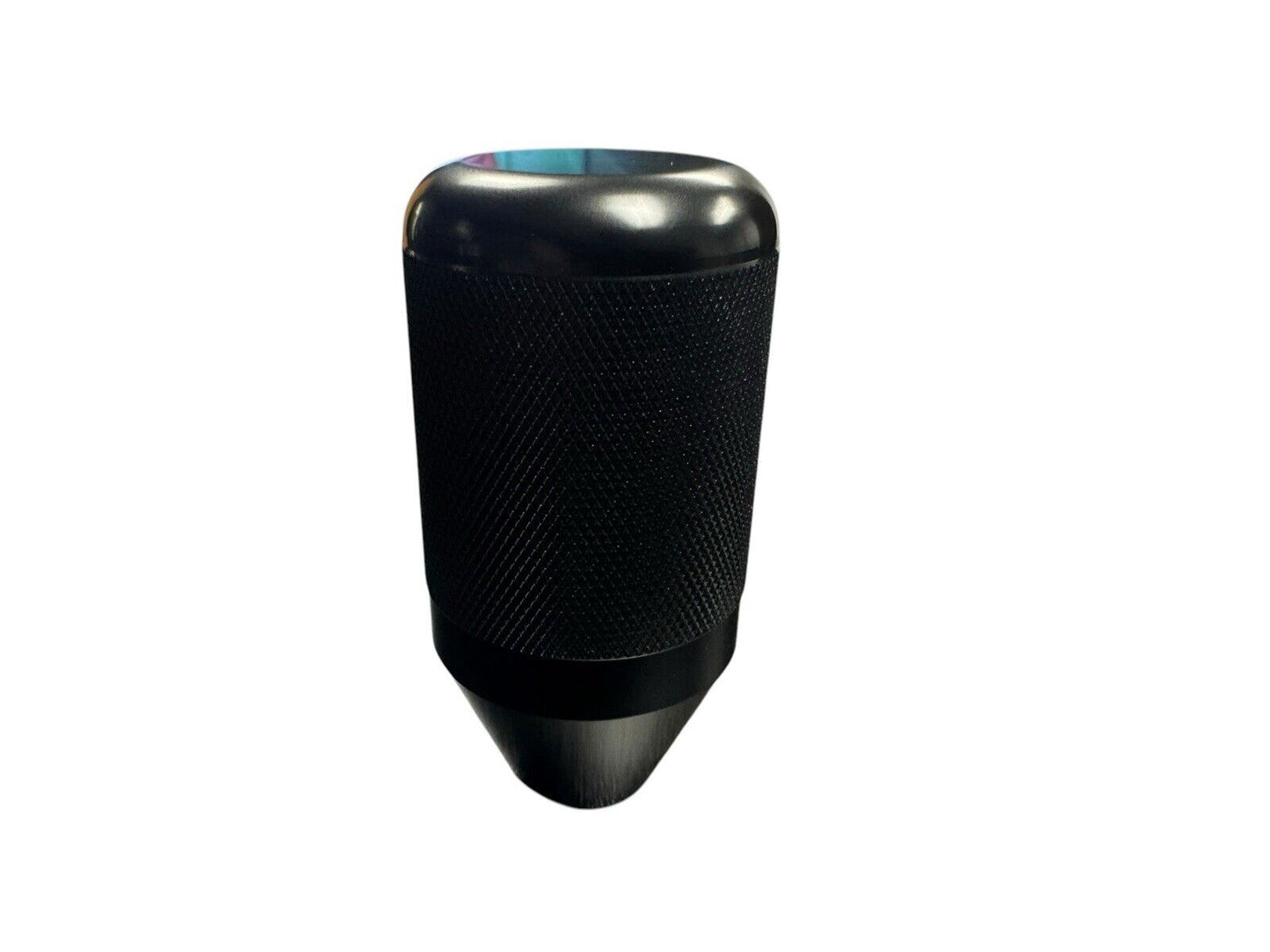 JackSpania Racing billet weighted knurled shift knob for Honda Acura Civic EG EK DC2 interior, M10 x 1.5 threading, close-up view