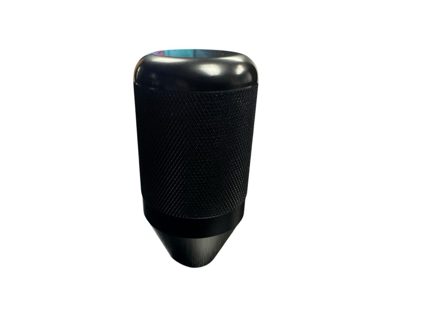 JackSpania Racing billet weighted knurled shift knob for Honda Acura Civic EG EK DC2 interior, M10 x 1.5 threading, close-up view