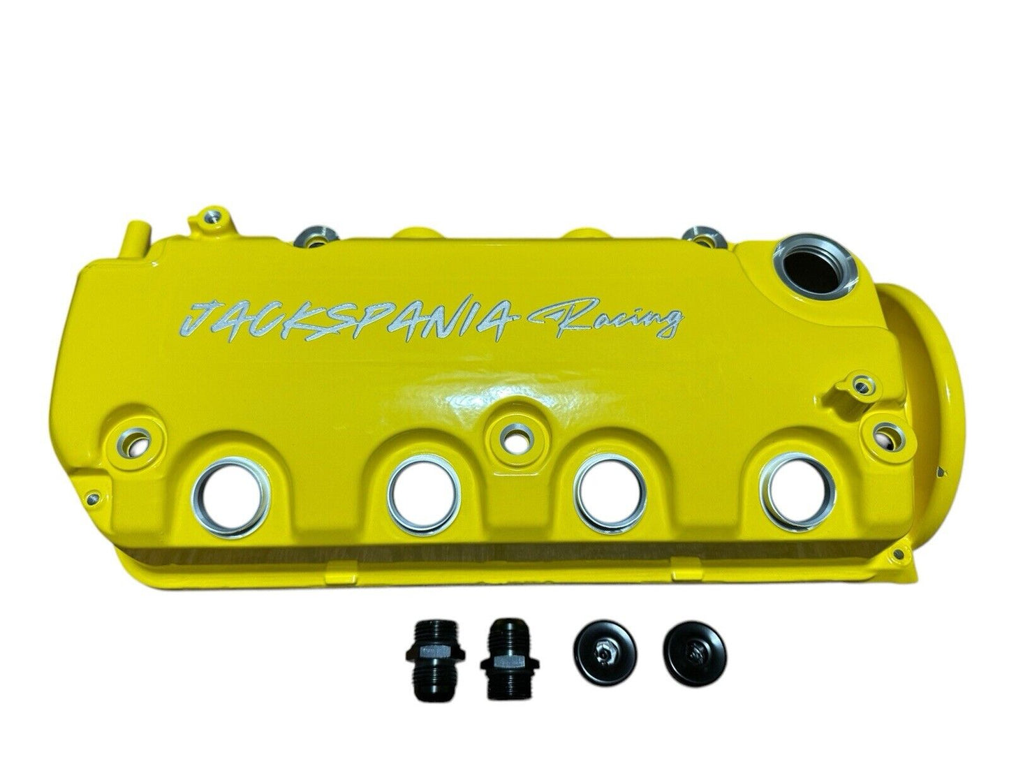 JackSpania Racing D Series Vented Valve Cover for Honda D15 D16 SOHC VTEC engines, black with vent openings.
