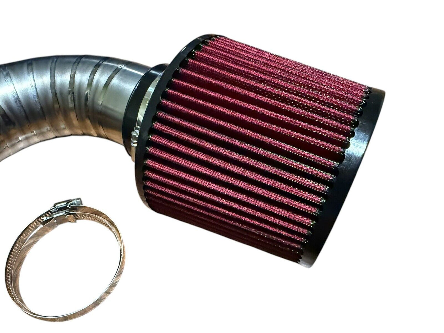 K20 K24 3-Inch Titanium Pie-Cut K-Swap Cold Air Intake Pipe with High Flow Filter