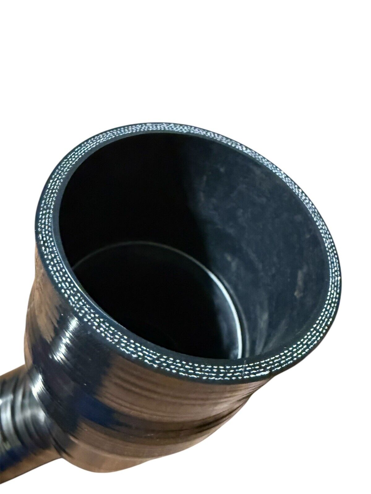 Titanium pie cut cold air intake pipe with high flow filter for K20 K24 K Swap by JackSpania Racing, 3-inch diameter.