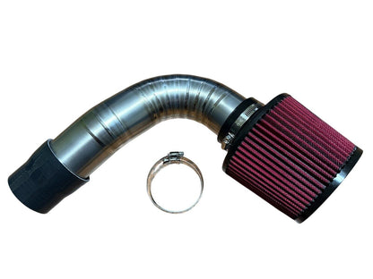 Titanium pie cut cold air intake pipe with high flow filter for K20 K24 K swap engines, by JackSpania Racing