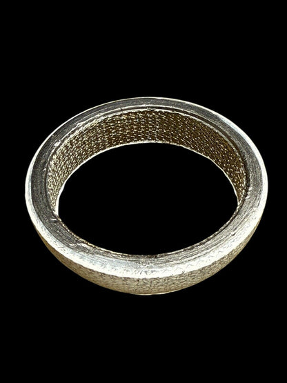 JackSpania Racing universal donut exhaust gasket in 2, 2.5, and 3-inch sizes, showing the gasket's rubber and metal construction.