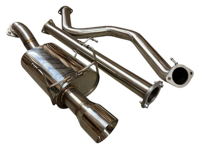 Stainless steel 3-inch catback exhaust muffler for Honda Civic 92-00 2 and 4-door EX by JackSpania Racing.