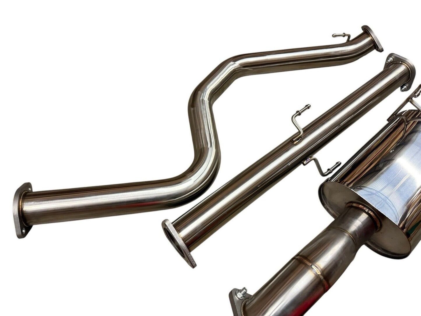 Stainless steel 3-inch catback exhaust muffler for Honda Civic 92-00 2 & 4 door EX by JackSpania Racing.
