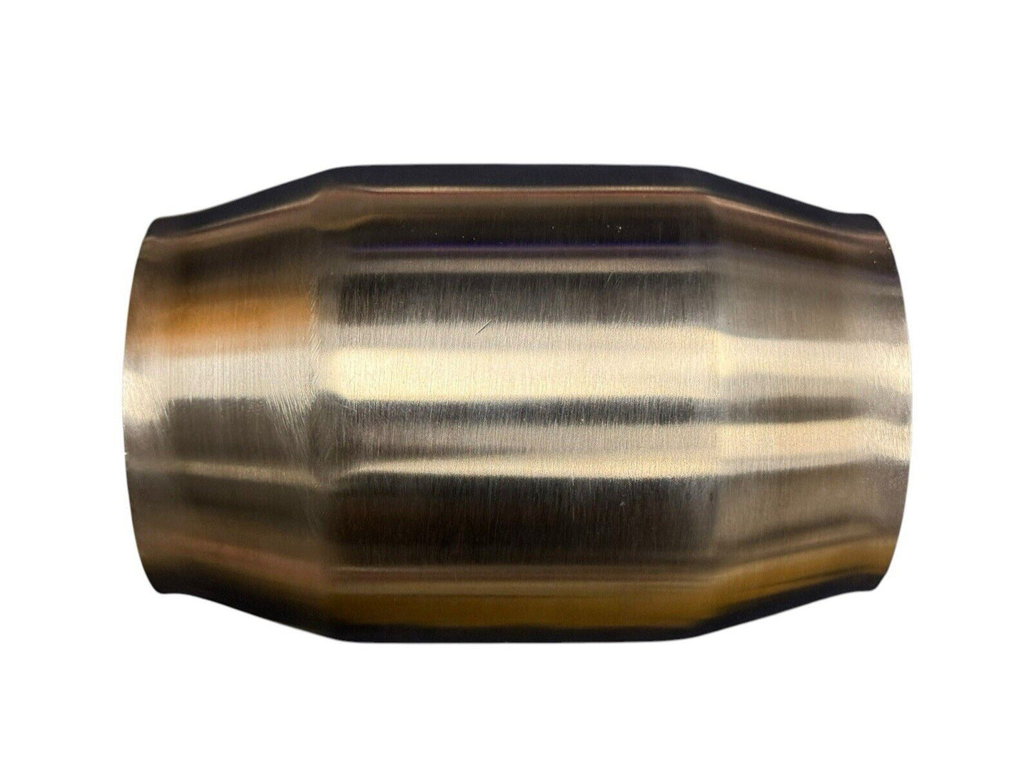 JackSpania Racing 3-inch high flow weld-on performance catalytic converter with 200 cell ceramic core in durable 304 steel.