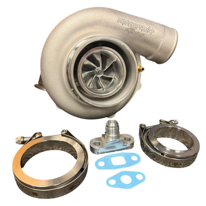 JackSpania Racing 6062 Billet Wheel Turbo T3 T4 .82 Vband turbine housing for Gen 2 engines, supports 675+ HP performance.