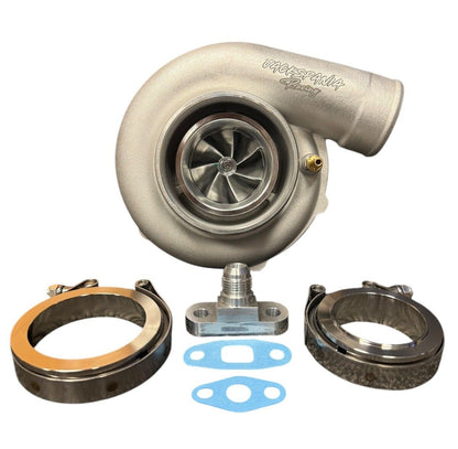 JackSpania Racing 6062 Billet Wheel Turbo T3 T4 Vband T4 .82 turbine housing for Gen 2 PTE 675HP+ engine upgrade.