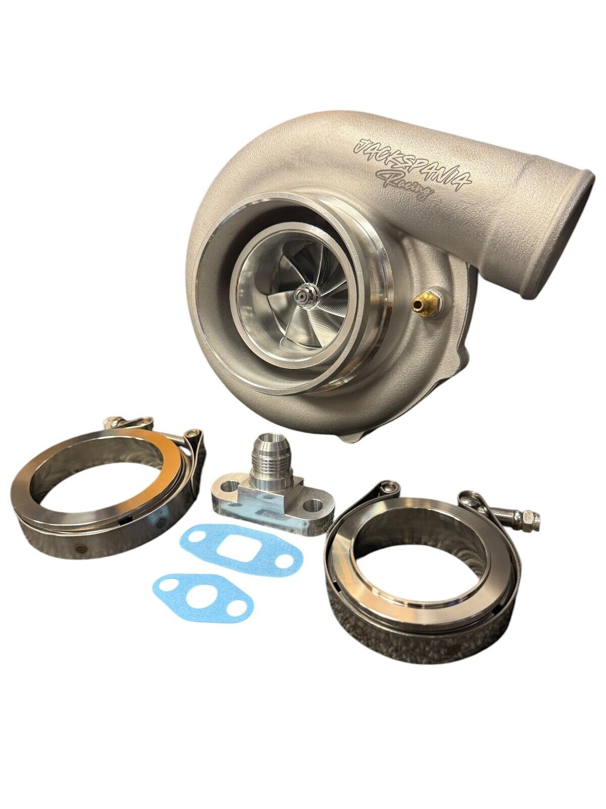 JackSpania Racing 6062 Billet Wheel Turbo T3 T4 Vband turbine housing for Gen 2 PTE 675HP+ engine parts, high-performance turbocharger component.